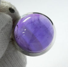 Load image into Gallery viewer, Amethyst Pendant, Cabochon Round, 925 Sterling Silver r1