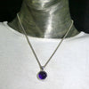 Amethyst Pendant, Cabochon Round, 925 Sterling Silver r1