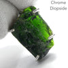 Chrome Diopside Pendant, Raw Nugget, 925 Sterling Silver s1