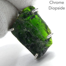 Load image into Gallery viewer, Chrome Diopside Pendant, Raw Nugget, 925 Sterling Silver s1