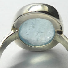 Load image into Gallery viewer, Aquamarine Ring | Oval Cabochon | 925 Sterling Silver | US Size 8 | AUS Size P1/2 | Genuine Gems from Crystal Heart Melbourne Australia since 1986