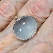 Load image into Gallery viewer, Aquamarine Ring | Oval Cabochon | 925 Sterling Silver | US Size 8 | AUS Size P1/2 | Genuine Gems from Crystal Heart Melbourne Australia since 1986