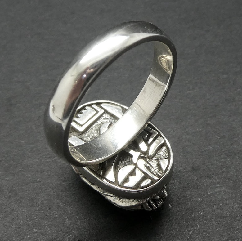 Ancient Egyptian Scarab Ring | 925 Sterling Silver | Lifelike representation of the Ancient Egyptian Scarab Beetle | Very Authentic looking | Sacred to the Sun God Ra | Crystal Heart Melbourne Australia since 1986 B.C.