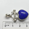 Lapis Lazuli Pendant | Carved puff Heart | Lovely Colour  | 925 Sterling Silver | Deep Royal Blue | Genuine gems from Crystal Heart Melbourne Australia since 1986