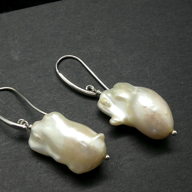 Baroque Pearl Earring, 925 Sterling Silver, DK