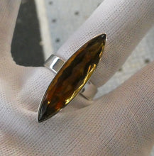 Load image into Gallery viewer, Citrine Ring Faceted Marquis Cut | 925 Sterling Silver | AAA  mellow Orange | Besel Set |  US Size 8.5 | AUS Size Q1/2 | Natural | Abundant Energy Repel Negativity | Aries Gemini Leo Libra | Genuine Gems from Crystal Heart Melbourne Australia  since 1986