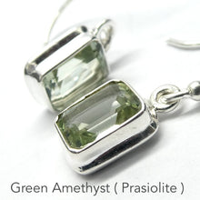 Load image into Gallery viewer, AAA Grade Prasiolite Earring | Green Amethyst | 925 Sterling Silver | Small Faceted Rounds  | Simple quality setting  | Genuine Gems from Crystal Heart Melbourne Australia since 1986 