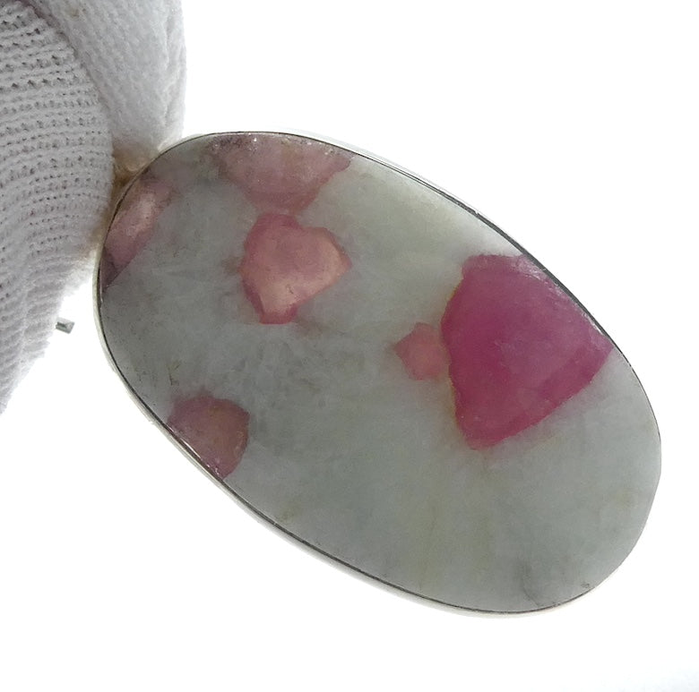 Pink Tourmaline in Milky Quartz Earrings | Oval Cabochons | 925 Sterling Silver  | Simplr Bezel Setting | Nurture your love and compassion | Genuine Gems from Crystal Heart Melbourne Australia since 1986 