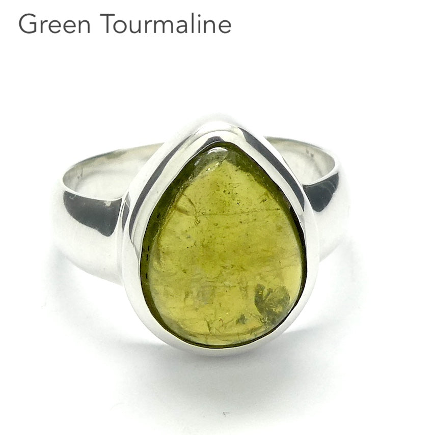 Green Tourmaline Ring | 925 Sterling Silver | US Size 8 | AUS Size P1/2 | Energise | Unblock Heart | | Leo Scorpio Sagittarius Star stone | Genuine gems from Crystal Heart Melbourne Australia since 1986