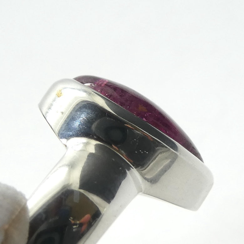 Tourmaline Ring | Teardrop Cabochon | Red | Rubellite | 925 Sterling Silver | US Size 8 | AUS Size P1/2 | Energise Love  | Unblock Compassion|  Leo Scorpio Sagittarius Star stone | Genuine gems from Crystal Heart Melbourne Australia since 1986