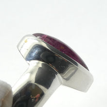 Load image into Gallery viewer, Tourmaline Ring | Teardrop Cabochon | Red | Rubellite | 925 Sterling Silver | US Size 8 | AUS Size P1/2 | Energise Love  | Unblock Compassion|  Leo Scorpio Sagittarius Star stone | Genuine gems from Crystal Heart Melbourne Australia since 1986