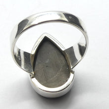 Load image into Gallery viewer, Noble Shungite Ring | Teardrop, Raw Top | 925 Sterling Silver | US Size 9 | AUS Size R1/2 | Major Healing Stone | Fullerenes and Buckyballs | Purify Water | Channel Calm Healing Universal Energy | Protect from EMFs | Genuine Gems from Crystal Heart Melbourne Australia since 1986