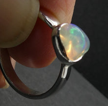 Load image into Gallery viewer, Ethiopian Opal Gemstone Ring | Polished rough nugget |  Colour Flash |  US Size 7 | AUS Size N1/2 | Genuine Gemstones from  Crystal Heart Australia since 1986