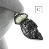 Moldavite over Nickel Iron Meteorite Pendant | Campo de Cielo | CZ | Natural Freeform Shapes | 925 Sterling Silver | Travel, Safety, Rugged Strength | Silent connected Meditation | Expansion | Inspiration | Genuine Gems from Crystal Heart Australia since 1986