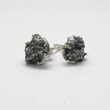 Load image into Gallery viewer, Nickel Iron Meteorite Stud Earrings | Small | Camp de Cielo | Natural Freeform Shape | 925 Sterling Silver | Travel, Safety, Rugged Strength | Silent connected Meditation | Genuine Gems from Crystal Heart Australia since 1986