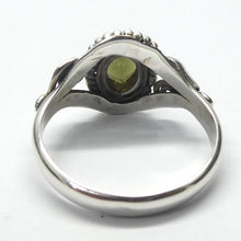 Load image into Gallery viewer, Moldavite Ring, Faceted Oval, 925 Sterling Silver, r2