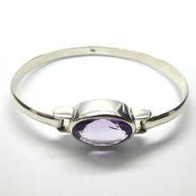 Load image into Gallery viewer, Amethyst Gemstone Bracelet | Looks like a stylish Bangle | Hidden easy Clasp | Meditation | Purify energy | Third Eye | Spiritual Vision  Genuine Gemstones from Crystal Heart Melbourne Australia since 1986