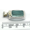 Aquamarine Gemstone Pendant | Faceted Oblong Emerald Cut | Lovely deeper blue green | 925 Sterling Silver | Bezel Set | Open Back | Peaceful emotional guidance and integration | Flow through obstacles | Genuine Gemstones from Crystal Heart Melbourne Australia since 1986