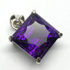 Amethyst Pendant | Diamond Square Gemstone | AAA Grade | Super Special fancy cut  | 925 Sterling Silver | Mesmerising Beauty | Quality Silver Work | Genuine Gems from Crystal Heart Melbourne Australia since 1986