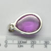 Kunzite Pendant | Teardrop Cabochon | Good colour Translucency | 925 Sterling Silver | Bezel Set | Wisdom of the Heart | Taurus Scorpio Leo | Genuine Gems from Crystal heart Melbourne Australia since 1986  