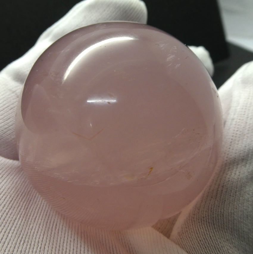 Rose Quartz Crystal Sphere | 52 mm | Clear Madagascar Material | Beautiful Optical Star | Star Rose Quartz | Open and Uplift your Heart | Genuine Gems from Crystal Heart Melbourne Australia since 1986
