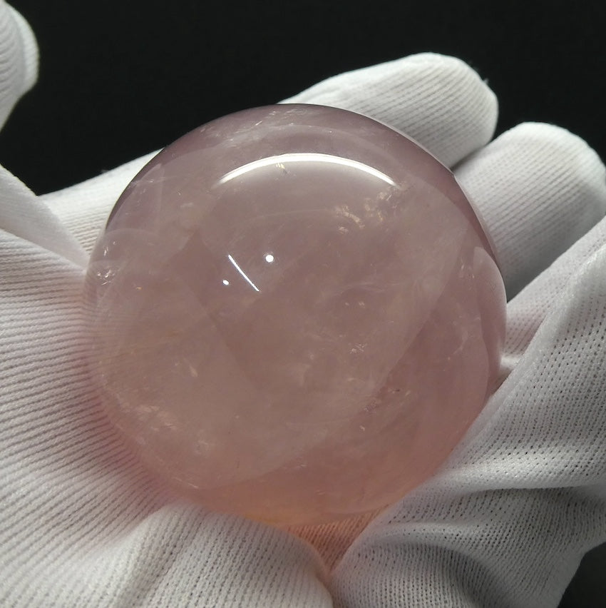 Rose Quartz Crystal Sphere | 52 mm | Clear Madagascar Material | Beautiful Optical Star | Star Rose Quartz | Open and Uplift your Heart | Genuine Gems from Crystal Heart Melbourne Australia since 1986
