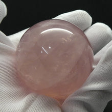 Load image into Gallery viewer, Rose Quartz Crystal Sphere | 52 mm | Clear Madagascar Material | Beautiful Optical Star | Star Rose Quartz | Open and Uplift your Heart | Genuine Gems from Crystal Heart Melbourne Australia since 1986
