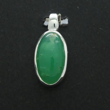 Load image into Gallery viewer, Chrysoprase Pendant | Oval Cabochon | 925 Sterling Silver | Perfect Apple Green Good Translucency | AKA Australian Jade | Empowering healer | Genuine Gemstones from Crystal Heart Melbourne Australia since 1986