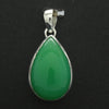 Chrysoprase Pendant | Teardrop Cabochon | 925 Sterling Silver | Perfect Apple Green Good Translucency | AKA Australian Jade | Empowering healer | Genuine Gemstones from Crystal Heart Melbourne Australia since 1986