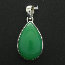 Load image into Gallery viewer, Chrysoprase Pendant | Teardrop Cabochon | 925 Sterling Silver | Perfect Apple Green Good Translucency | AKA Australian Jade | Empowering healer | Genuine Gemstones from Crystal Heart Melbourne Australia since 1986