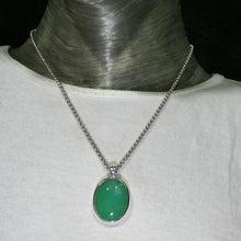 Load image into Gallery viewer, Chrysoprase Pendant | Teardrop Cabochon | 925 Sterling Silver | Perfect Apple Green Good Translucency | AKA Australian Jade | Empowering healer | Genuine Gemstones from Crystal Heart Melbourne Australia since 1986