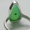 Chrysoprase Ring | Teardrop Cabochon | 925 Sterling Silver | Perfect Apple Green Good Translucency | AKA Australian Jade | US Size 6.75 |AUS or EU Size N | Empowering Heart healer | Overcome limitations  | Genuine Gemstones from Crystal Heart Melbourne Australia since 1986