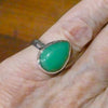 Chrysoprase Ring | Oval Cabochon | 925 Sterling Silver | Perfect Apple Green Good Translucency | AKA Australian Jade | US Size 7|  |AUS or EU Size N1/2 | Empowering Heart healer | Overcome limitations  | Genuine Gemstones from Crystal Heart Melbourne Australia since 1986