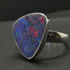 Australian Opal Ring, Doublet, 925 Sterling Silver, Size 9 Adjustable