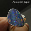 Australian Opal Ring, Doublet, 925 Sterling Silver, Size 9 Adjustable