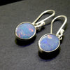 Opal Doublet Earrings | 925 Sterling Silver | Ovals | Green and Red Flash | Genuine Gems from Crystal Heart Melbourne Australia since 1986