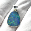 Opal Doublet Pendant | 925 Sterling Silver | Oval | Green Red Blue Flashes | Genuine Gems from Crystal Heart Melbourne Australia since 1986