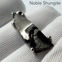 Load image into Gallery viewer, Noble Shungite Pendant | 925 Sterling Silver | Claw Set with Open Back  Major Healing Stone | Fullerenes and Buckyballs | Purify Water | Channel Calm Healing Universal Energy | Protect from EMFs | Genuine Gems from Crystal Heart Melbourne Australia since 1986