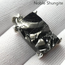 Load image into Gallery viewer, Noble Shungite Pendant | 925 Sterling Silver | Claw Set with Open Back  Major Healing Stone | Fullerenes and Buckyballs | Purify Water | Channel Calm Healing Universal Energy | Protect from EMFs | Genuine Gems from Crystal Heart Melbourne Australia since 1986