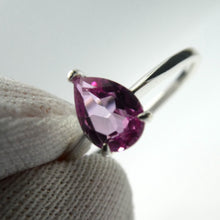 Load image into Gallery viewer, Pink Topaz Ring | Dainty Faceted Teardrop | 925 Sterling Silver | US Size 5 or 9 |  Genuine Gems from Crystal Heart Melbourne Australia since 1986