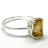 Citrine Ring | Sparkling Faceted Obloing | Bright 925 Sterling Silver | Claw Set | Open Backs | US Size 6,8,9, 10 | Genuine Gems from Crystal Heart Melbourne Australia since 1986