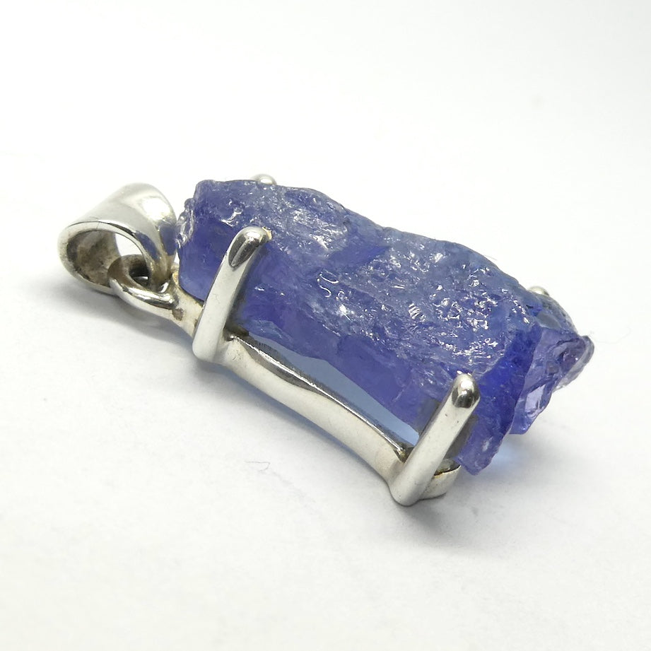 Tanzanite Pendant  | Raw Crystal Nugget | 925 Sterling Silver | Rich violet blue with natural striations | Achieve your spiritual potential  | Genuine Gems from Crystal Heart Melbourne since 1986