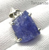 Tanzanite Pendant  | Raw Crystal Nugget | 925 Sterling Silver | Rich violet blue with natural striations | Achieve your spiritual potential  | Genuine Gems from Crystal Heart Melbourne since 1986