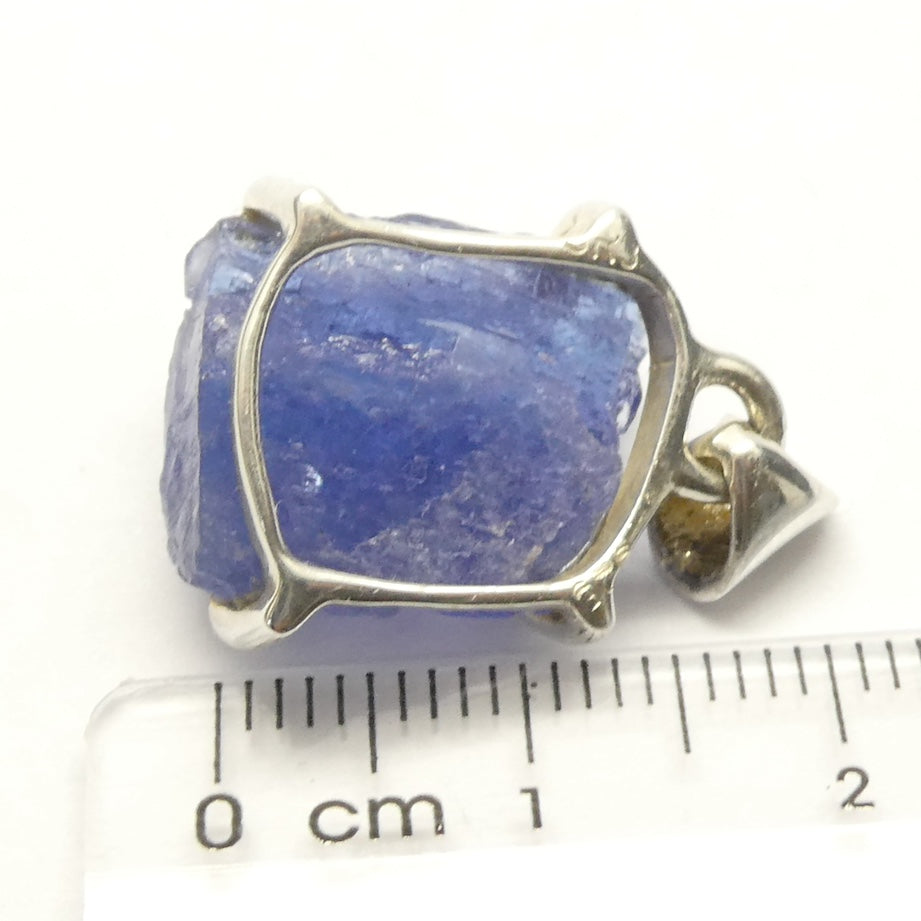 Tanzanite Pendant  | Raw Crystal Nugget | 925 Sterling Silver | Rich violet blue with natural striations | Achieve your spiritual potential  | Genuine Gems from Crystal Heart Melbourne since 1986