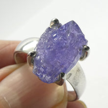 Load image into Gallery viewer, Tanzanite Ring, Raw Crysta Nugget 925 Sterling Silver, US Size 7.5 to 9