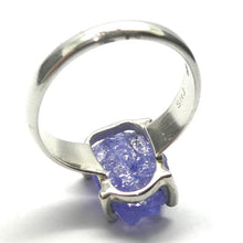 Load image into Gallery viewer, Tanzanite Ring, Raw Crysta Nugget 925 Sterling Silver, US Size 7.5 to 9