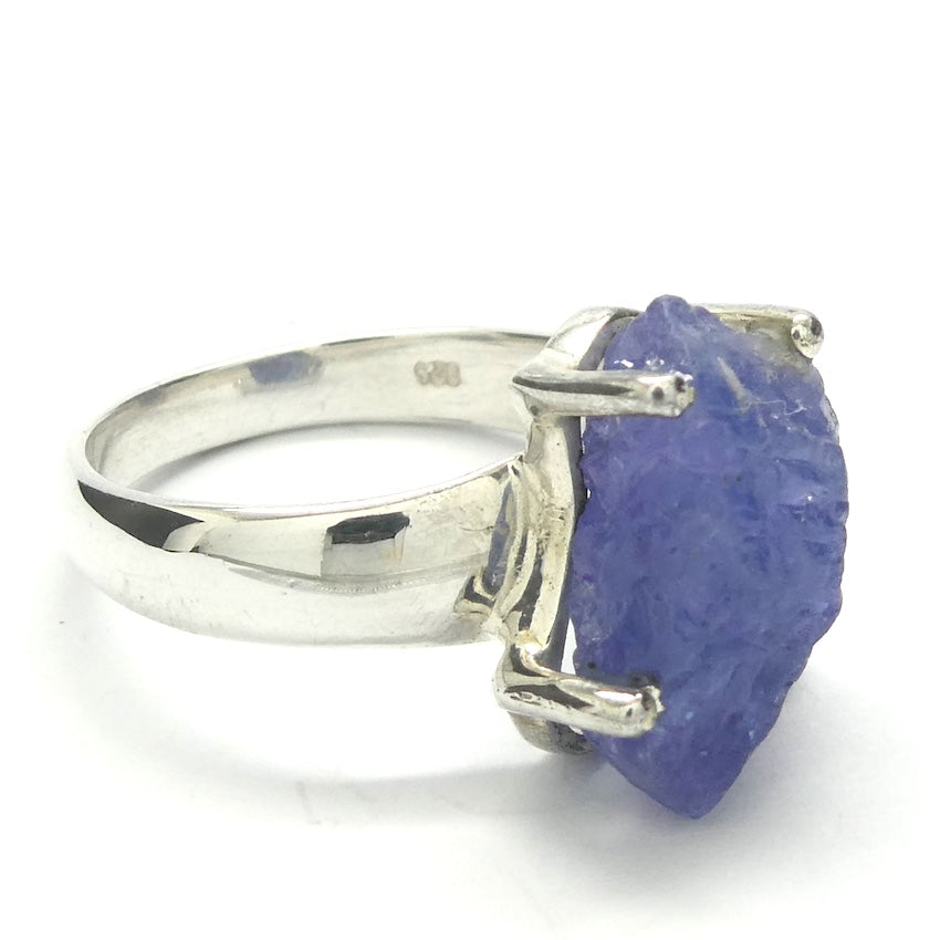 Tanzanite Ring  | Raw Crystal Nugget | 925 Sterling Silver | US Size 9 | AUS Size R1/2 | Rich violet blue | Achieve your spiritual potential  | Genuine Gems from Crystal Heart Melbourne since 1986