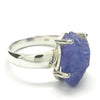 Tanzanite Ring  | Raw Crystal Nugget | 925 Sterling Silver | US Size 9 | AUS Size R1/2 | Rich violet blue | Achieve your spiritual potential  | Genuine Gems from Crystal Heart Melbourne since 1986