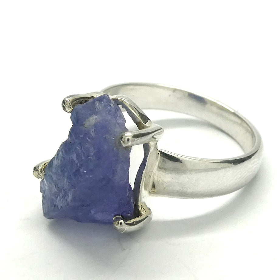 Tanzanite Ring  | Raw Crystal Nugget | 925 Sterling Silver | US Size 9 | AUS Size R1/2 | Rich violet blue | Achieve your spiritual potential  | Genuine Gems from Crystal Heart Melbourne since 1986