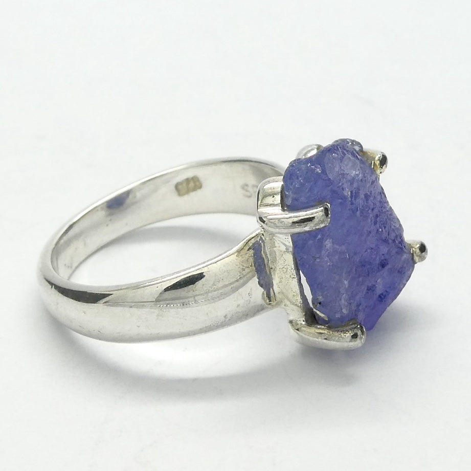 Tanzanite Ring  | Raw Crystal Nugget | 925 Sterling Silver | US Size 5.75 | AUS Size L | Rich violet blue | Achieve your spiritual potential  | Genuine Gems from Crystal Heart Melbourne since 1986